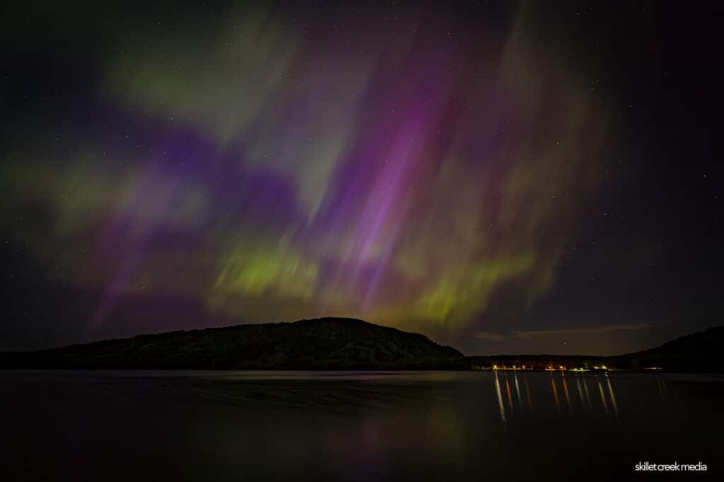 Aurora Borealis over Devil's Lake State Park.