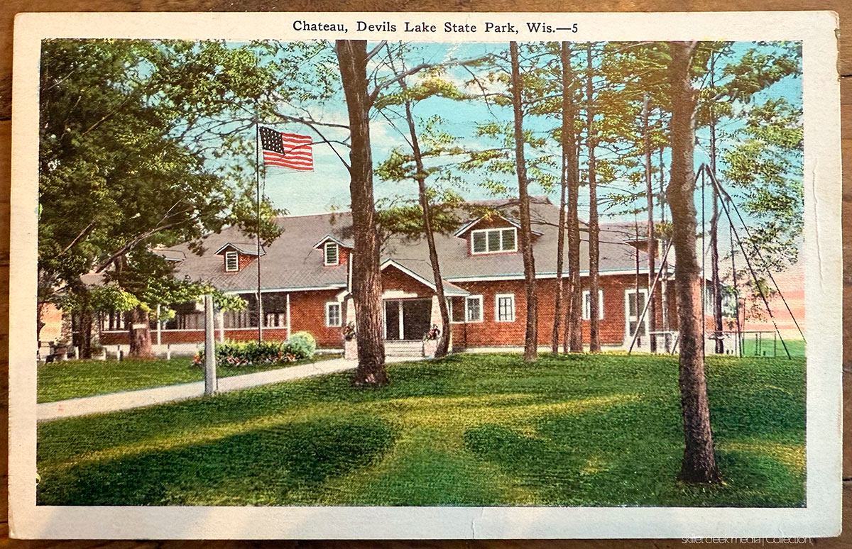 Devil's Lake Chateau Postcard