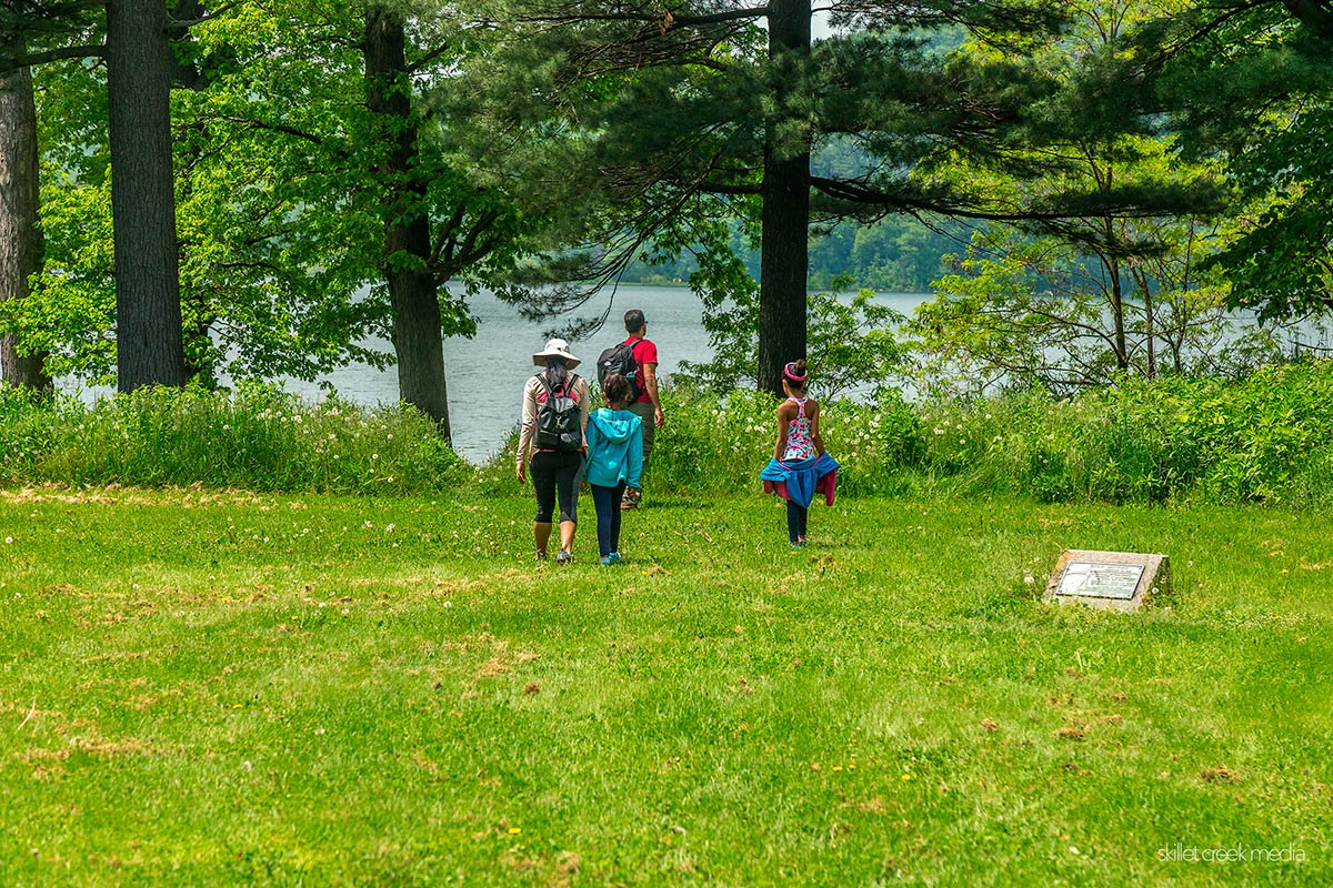 Vistors near Devil's Lake Effigy Mounds