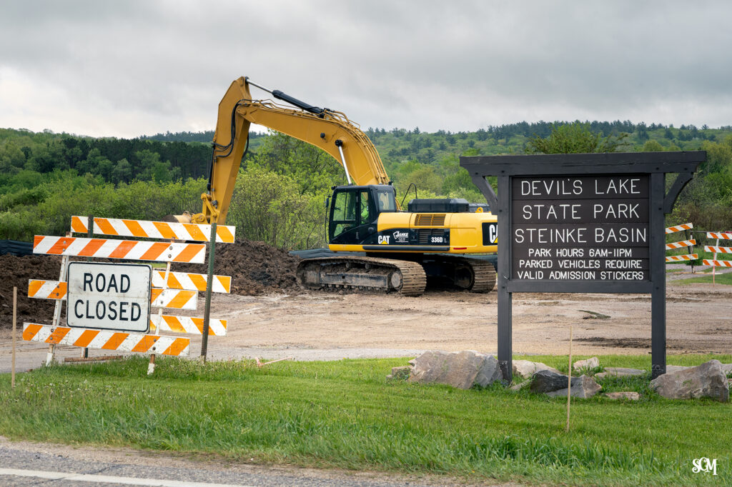 Steinke Basin Parking Lot being updated. 