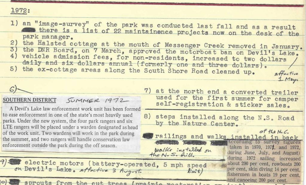 Naturalist Ken Lange, Original Notes